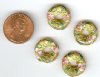 4 16x5mm Gold Cloisonné Donuts